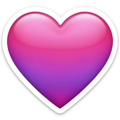 hot pink and Purple-gradients Heart sticker