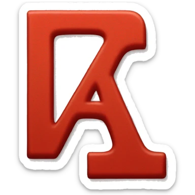 the letter A in red sticker