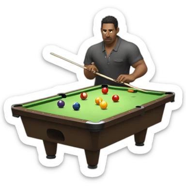 Hench Andy playing pool sticker