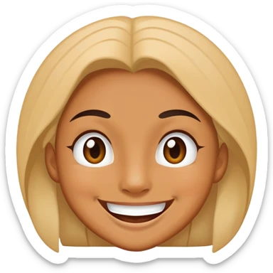 saski with a big smile sticker