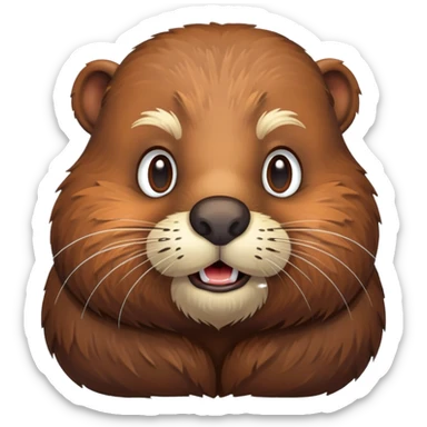 beaver with a beard sticker