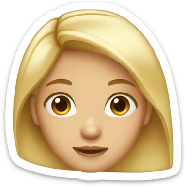 Girl with brown eyes and blond hair  sticker