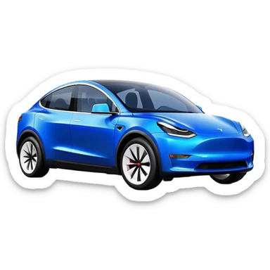 Tesla Model Y - Tesla (Model Year: 2022) (Iconic colour: Blue) sticker