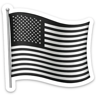 Black American flag sticker
