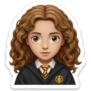 Beautiful Hermione Granger with wavy hair  sticker