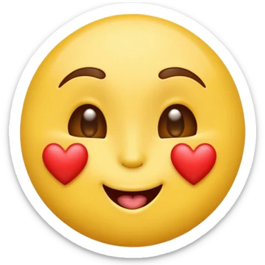 Classic yellow emoji blowing kiss with puckered lips sticker