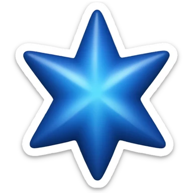 Blue star sticker