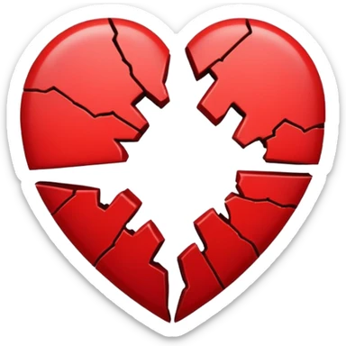 Half broken heart sticker