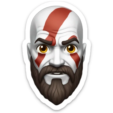 kratos from god of war sticker