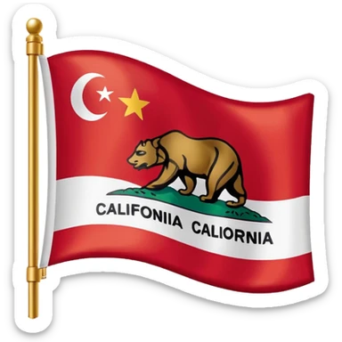 California flag sticker