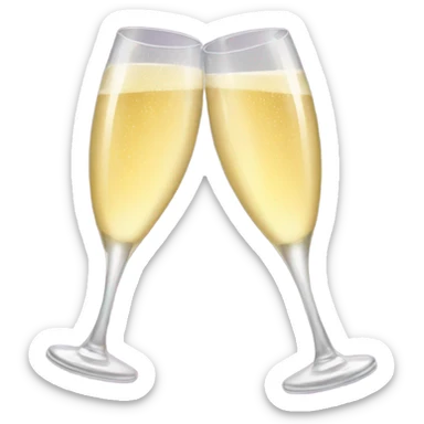cheers champagne glasses sticker
