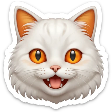 funny cat cry and laugh at the same time sticker