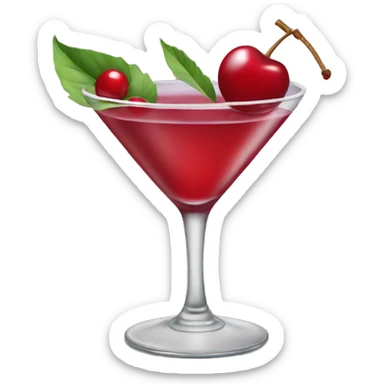 Cherry martini sticker