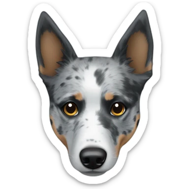 Blue heeler with one black Spot on eye sticker