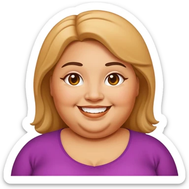 create a fat woman emoji ios style sticker