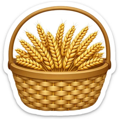 Wheat grain basket sticker