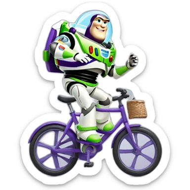Buzz lightyear in a bicicle sticker