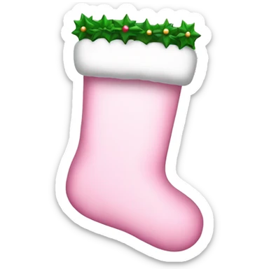 Light Pink Christmas Stockings  sticker