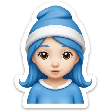 girl smurf  sticker