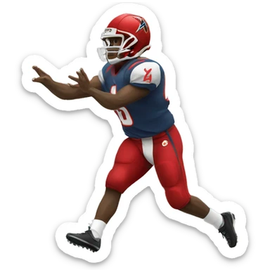 A football player throwing a football sticker