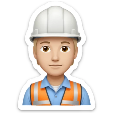 White Helmet of Civil engineer sticker
