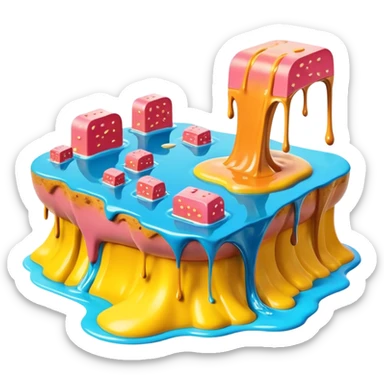 spam land surreal dali melting landscape sticker