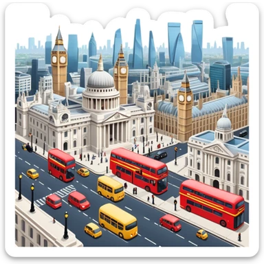 Cinematic realistic view of London sticker