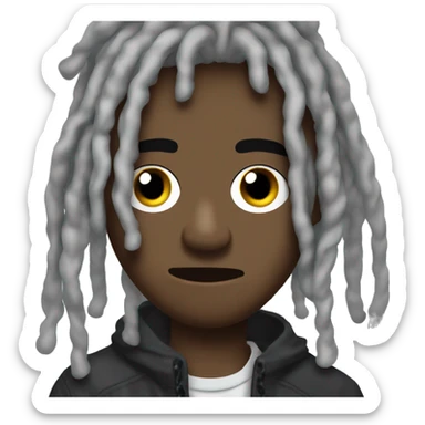 lil uzi vert with a dull face sticker