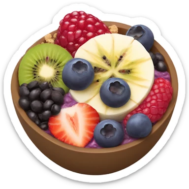 acai bowl with toppings sticker