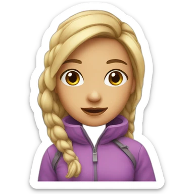 girl-sat-ice-mountain sticker