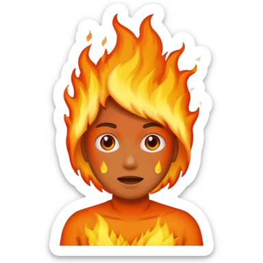 Spontaneous human combustion sticker