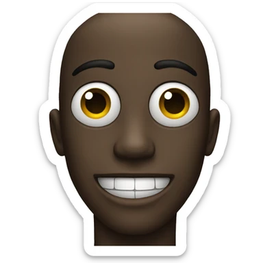 black smiley emoji sticker