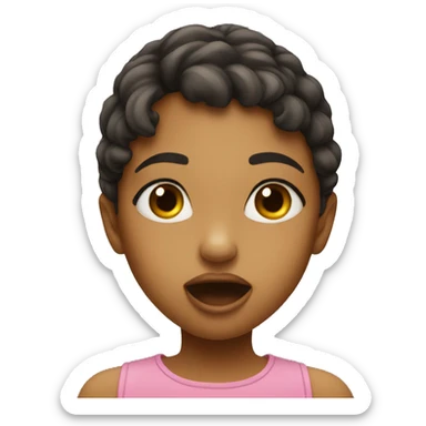 Girl send a fly kiss  sticker