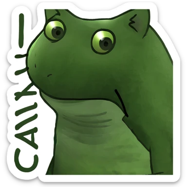 Cat that says I miss you sticker