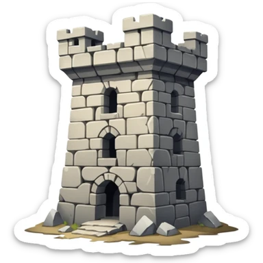 Ruined war tower sticker
