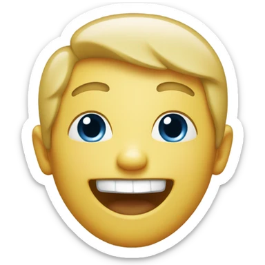 Ultra happy face sticker