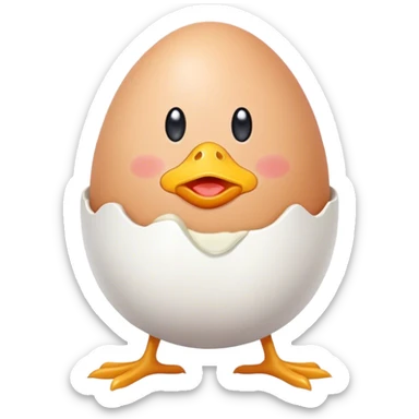 an egg getting pants because someone ate chicken sticker