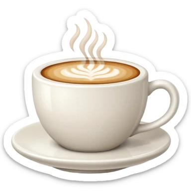 Cappuccino in small cup without a smily on it sticker