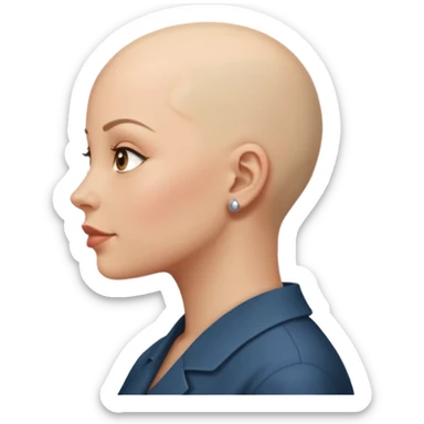 So she supposed to be bald and I kind of want her facing her side sticker