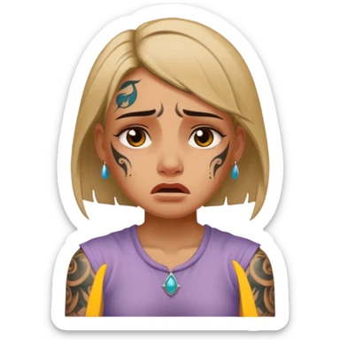 babylon ancient cry girl with tatooed sticker