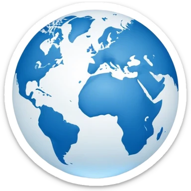 A minimalist and modern logo representing a '.com' domain. Featuring a global internet theme with blue and white tones, sleek and professional design. It may include a small globe icon, a mouse cursor, or a link symbol sticker