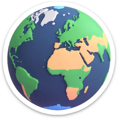 A single green leaf resting gently on the surface of the Earth, as seen from space. The planet is round with visible continents and clouds, and the leaf appears calm and symbolic. sticker