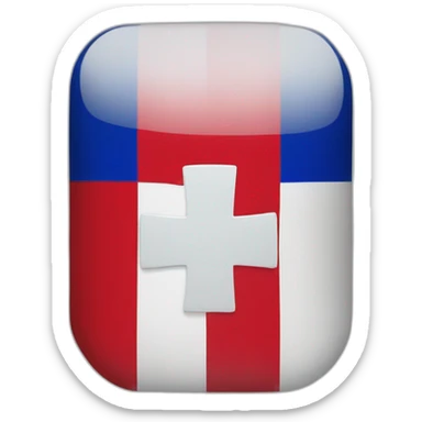 french flag with a red cross mark on it sticker