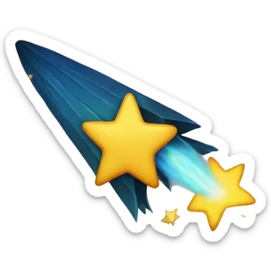 shooting star sticker