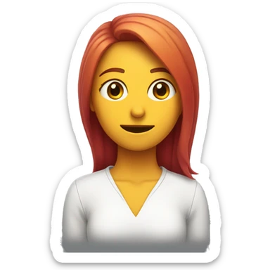 Chica pelirroja durmiendo sticker