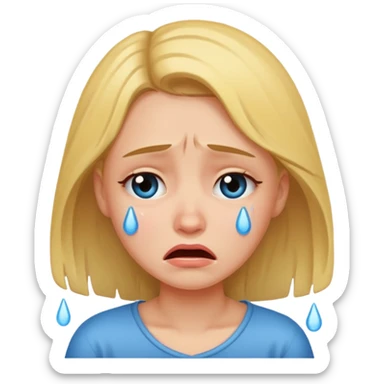 a girl cry sticker