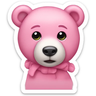 pink teddy bear sticker