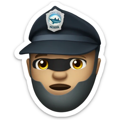 Shark police  sticker