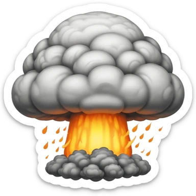 nuclear mushroom cloud sticker