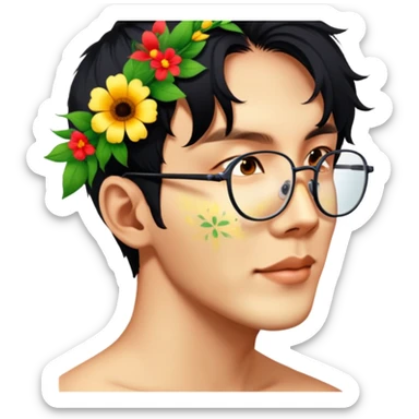 Flower-Crowned Dancer sticker